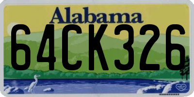 AL license plate 64CK326