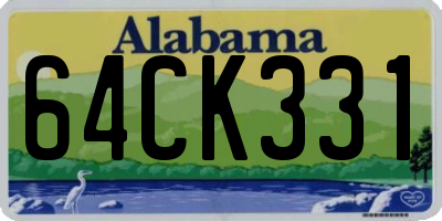 AL license plate 64CK331