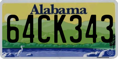 AL license plate 64CK343
