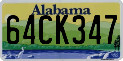 AL license plate 64CK347