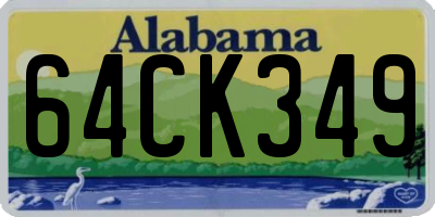 AL license plate 64CK349