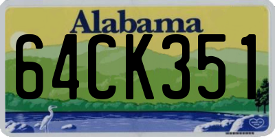 AL license plate 64CK351