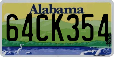 AL license plate 64CK354