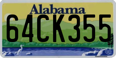 AL license plate 64CK355