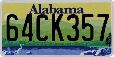 AL license plate 64CK357