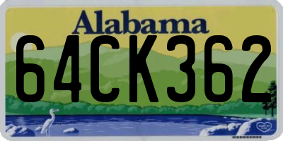 AL license plate 64CK362
