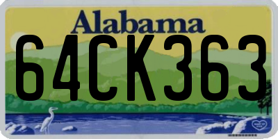 AL license plate 64CK363