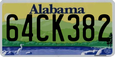 AL license plate 64CK382