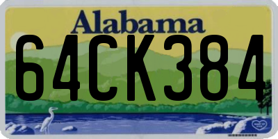 AL license plate 64CK384