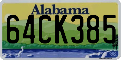 AL license plate 64CK385