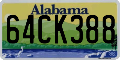AL license plate 64CK388