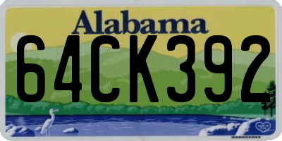 AL license plate 64CK392