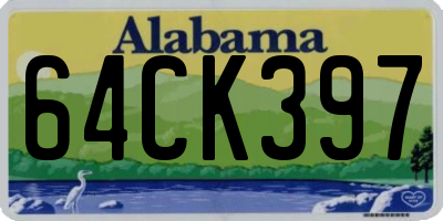 AL license plate 64CK397
