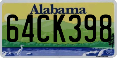 AL license plate 64CK398