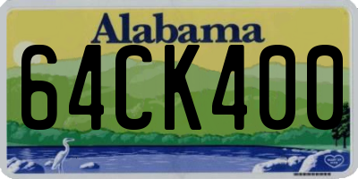 AL license plate 64CK400