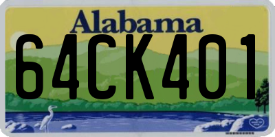 AL license plate 64CK401