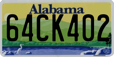 AL license plate 64CK402