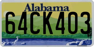 AL license plate 64CK403