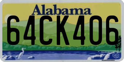 AL license plate 64CK406
