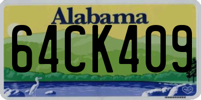 AL license plate 64CK409