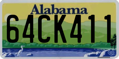 AL license plate 64CK411