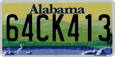 AL license plate 64CK413