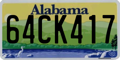 AL license plate 64CK417