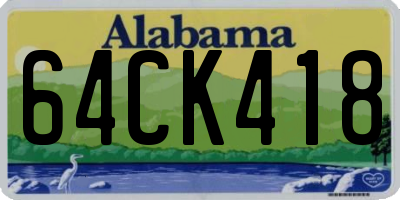 AL license plate 64CK418