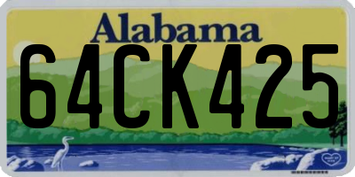 AL license plate 64CK425