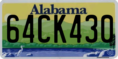 AL license plate 64CK430