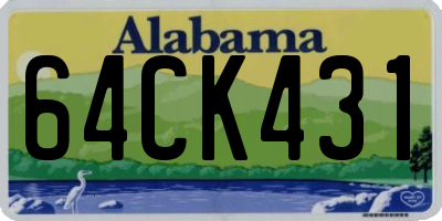 AL license plate 64CK431