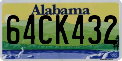 AL license plate 64CK432
