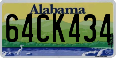 AL license plate 64CK434