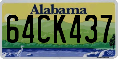 AL license plate 64CK437