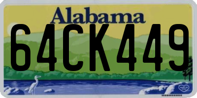 AL license plate 64CK449
