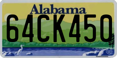AL license plate 64CK450