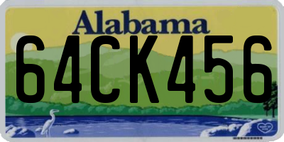 AL license plate 64CK456