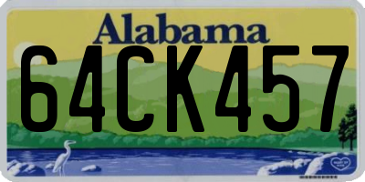 AL license plate 64CK457