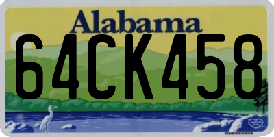 AL license plate 64CK458