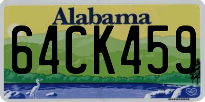 AL license plate 64CK459