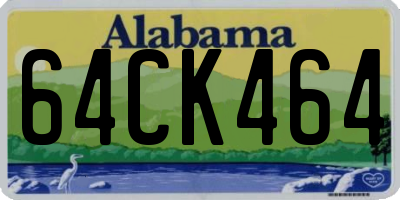 AL license plate 64CK464