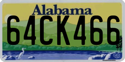 AL license plate 64CK466