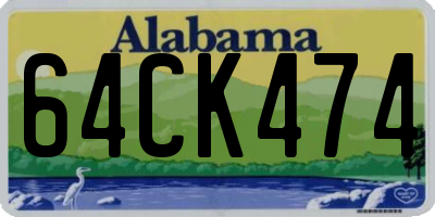 AL license plate 64CK474
