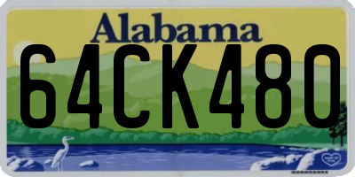 AL license plate 64CK480