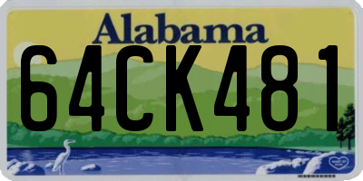 AL license plate 64CK481