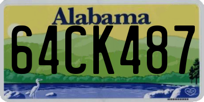AL license plate 64CK487