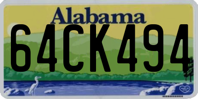 AL license plate 64CK494