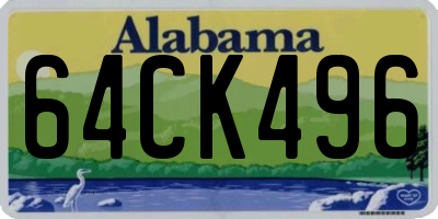 AL license plate 64CK496