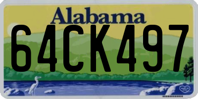 AL license plate 64CK497