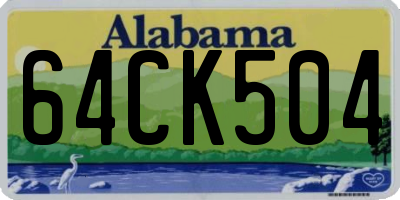 AL license plate 64CK504
